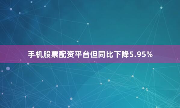 手机股票配资平台但同比下降5.95%